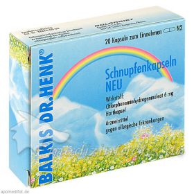 Balkis Schnupfenkapseln Neu, 20 ST – PZN 3117085 из Германии