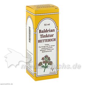 BALDRIANTINKTUR HETTERICH, 50 ML – PZN 3180965 из Германии