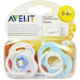 AVENT Schnuller verschiedene Motive 0-6m, 2 ST – PZN 6468715 из Германии