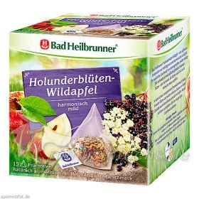 Bad Heilbrunner Holunderblüten Wildapfel Tee Pyr., 15 ST – PZN 9097490 из Германии