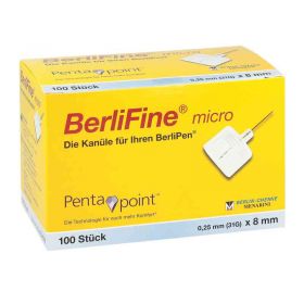 Berlifine micro Kanülen 0,25x8 mm (100 stk) – PZN 11141577 из Германии