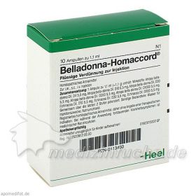 BELLADONNA HOMACCORD, 10 ST – PZN 113460 из Германии