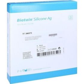 BIATAIN Silicone Ag Schaumverband 10x10 cm, 5 ST – PZN 11560469 из Германии