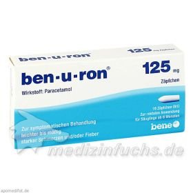ben-u-ron 125mg Zäpfchen, 10 ST – PZN 1260890 из Германии
