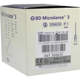BD Microlance 3 Sonderkanüle 27G 1/2 0.4x13mm, 100 ST – PZN 1319169 из Германии