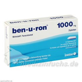 ben-u-ron 1000mg Zäpfchen, 10 ST – PZN 1484879 из Германии