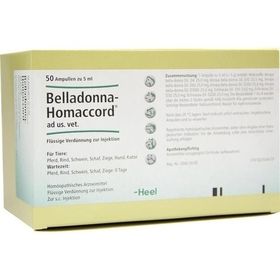 BELLADONNA HOMACCORD ad us.vet.Ampullen, 50 ST – PZN 2551632 из Германии