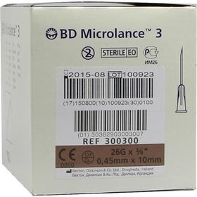 BD MICROLANCE 26G KAN 3/8, 100 ST – PZN 3087131 из Германии