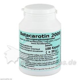 Betacarotin 2000, 100 ST – PZN 4389963 из Германии