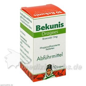 Bekunis Dragees Bisacodyl 5mg, 10 ST – PZN 8892506 из Германии