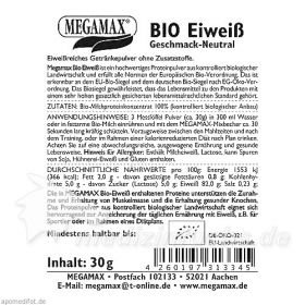 Bio Eiweiss Neutral Megamax, 30 G – PZN 10133191 из Германии