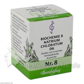 Biochemie 8 Natrium chloratum D 6, 80 ST – PZN 1073716 из Германии