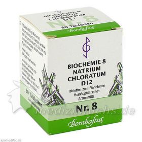Biochemie 8 Natrium chloratum D 12, 80 ST – PZN 1073751 из Германии