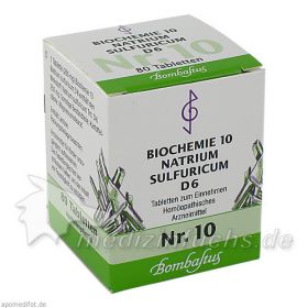 Biochemie 10 Natrium sulfuricum D 6, 80 ST – PZN 1073834 из Германии