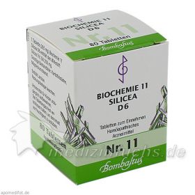 Biochemie 11 Silicea D 6, 80 ST – PZN 1073975 из Германии