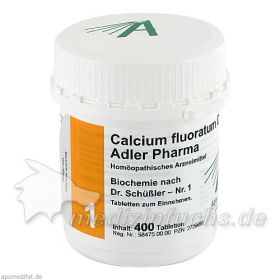Biochemie Adler 1 Calcium fluoratum D12 Adler Phar, 400 ST – PZN 2726698 из Германии