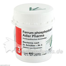 Biochemie Adler 3 Ferrum Phosphoricum D12 Adler Ph, 400 ST – PZN 2726801 из Германии