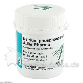 Biochemie Adler 9 Natrium Phosphoricum D 6 Adler P, 400 ST – PZN 2727686 из Германии