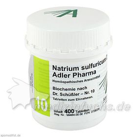 Biochemie Adler 10 Natrium Sulfuricum D 6 Adler Ph, 400 ST – PZN 2728378 из Германии