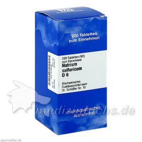 BIOCHEMIE 10 NATR SULF D 6, 200 ST – PZN 2734700 из Германии