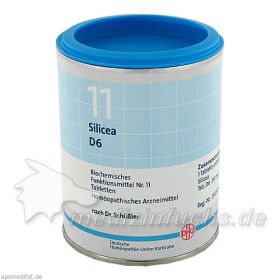 BIOCHEMIE DHU 11 SILICEA D 6, 1000 ST – PZN 274772 из Германии