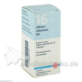 BIOCHEMIE DHU 16 LITHIUM CHLORATUM D 6, 80 ST – PZN 275139 из Германии