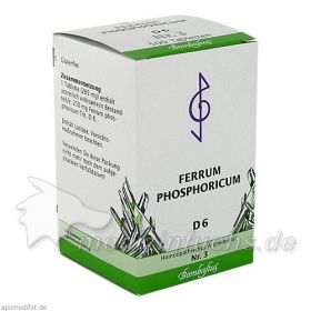Biochemie 3 Ferrum phosphoricum D 6, 500 ST – PZN 3093692 из Германии