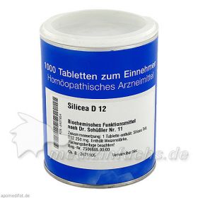 BIOCHEMIE 11 SILICEA D12, 1000 ST – PZN 3407854 из Германии