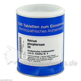 BIOCHEMIE 9 NATR PHOS D 6, 1000 ST – PZN 3409126 из Германии