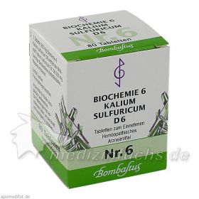 Biochemie 6 Kalium sulfuricum D 6, 80 ST – PZN 3420197 из Германии