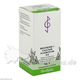 Biochemie 1 Calcium fluoratum D 3, 200 ST – PZN 4324604 из Германии