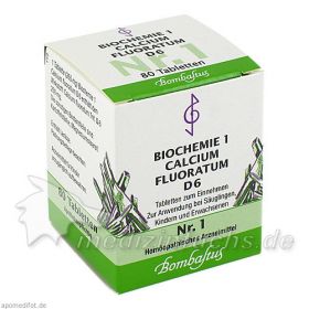Biochemie 1 Calcium fluoratum D 6, 80 ST – PZN 4324610 из Германии