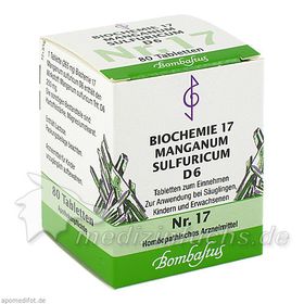 Biochemie 17 Manganum sulfuricum D 6, 80 ST – PZN 4324863 из Германии