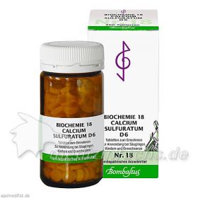 Biochemie 18 Calcium sulfuratum D 6, 200 ST – PZN 4325029 из Германии