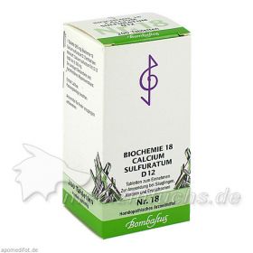 Biochemie 18 Calcium sulfuratum D12, 200 ST – PZN 4325041 из Германии