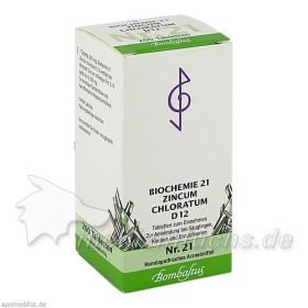Biochemie 21 Zincum chloratum D12, 200 ST – PZN 4325207 из Германии