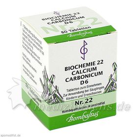 Biochemie 22 Calcium carbonicum D 6, 80 ST – PZN 4325236 из Германии