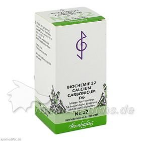 Biochemie 22 Calcium carbonicum D 6, 200 ST – PZN 4325242 из Германии