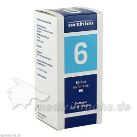 Biochemie Orthim NR6 Kalium sulfuricum D 6, 400 ST – PZN 4532024 из Германии