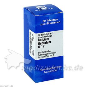 BIOCHEMIE 1 CALC FLUOR D12, 80 ST – PZN 545219 из Германии