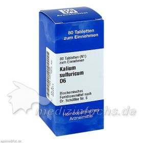 BIOCHEMIE 6 KAL SULF D 6, 80 ST – PZN 545389 из Германии