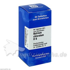 BIOCHEMIE 8 NATR CHLOR D 6, 80 ST – PZN 545455 из Германии