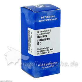 BIOCHEMIE 10 NATR SULF D 3, 80 ST – PZN 545509 из Германии