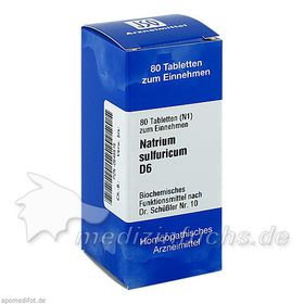 BIOCHEMIE 10 NATR SULF D 6, 80 ST – PZN 545515 из Германии