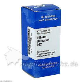BIOCHEMIE 16 LITH CHL D12, 80 ST – PZN 545691 из Германии