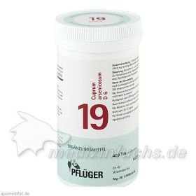 Biochemie Pflüger Nr. 19 Cuprum arsenicosum D 6, 400 ST – PZN 6322578 из Германии