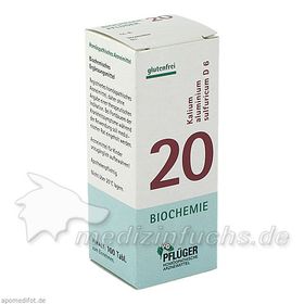 Biochemie Pflüger Nr. 20 Kalium-Aluminium sulf D 6, 100 ST – PZN 6322644 из Германии