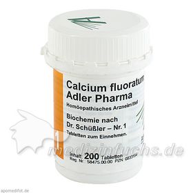Biochemie Adler 1 Calcium fluoratum D12 Adler Phar, 200 ST – PZN 833154 из Германии