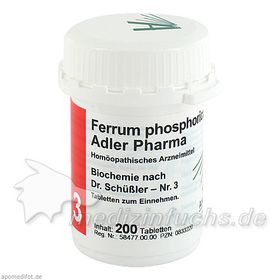 Biochemie Adler 3 Ferrum Phosphoricum D12 Adler Ph, 200 ST – PZN 833220 из Германии
