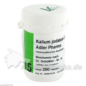 Biochemie Adler 15 Kalium Jodatum D12 Adler Pharma, 200 ST – PZN 833421 из Германии